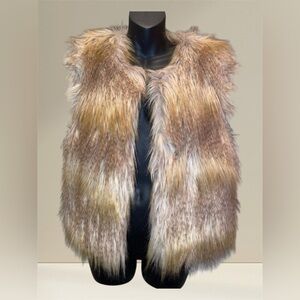 VELVET by Graham and Spencer Faux Fur Open Vest size S